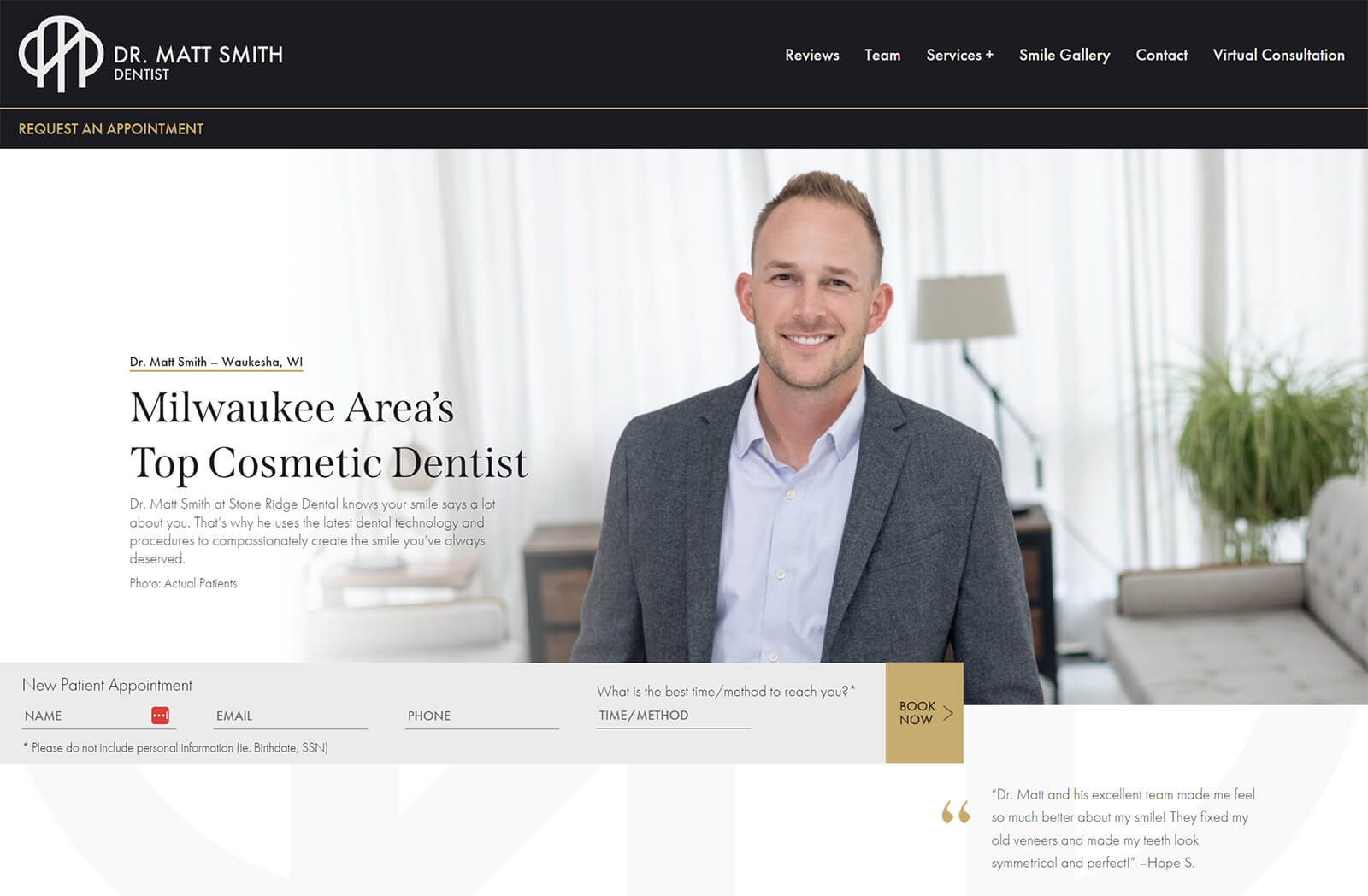Matt Smith DDS Custom WordPress Theme Website