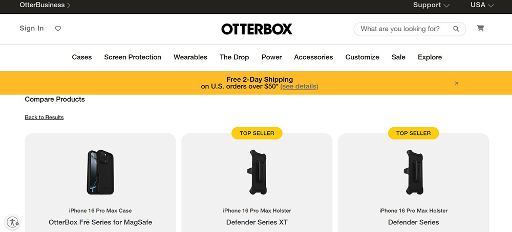 Otterbox Comparison Chart