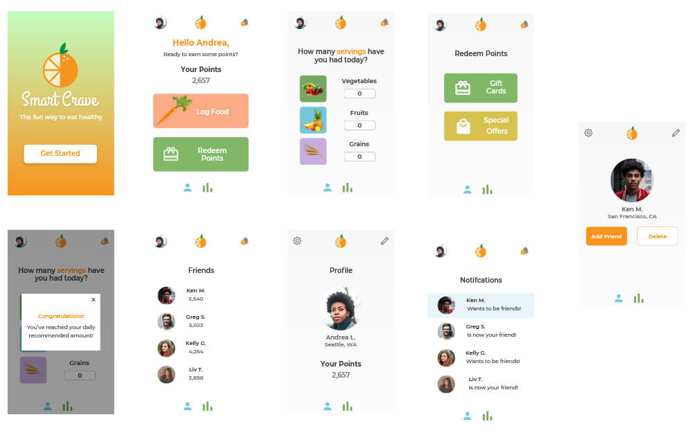 SmartCrave App design